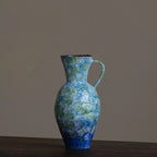 Retro Blue Ceramic Vase Living Luxury High-End Decorative Porcelain Flower Vase