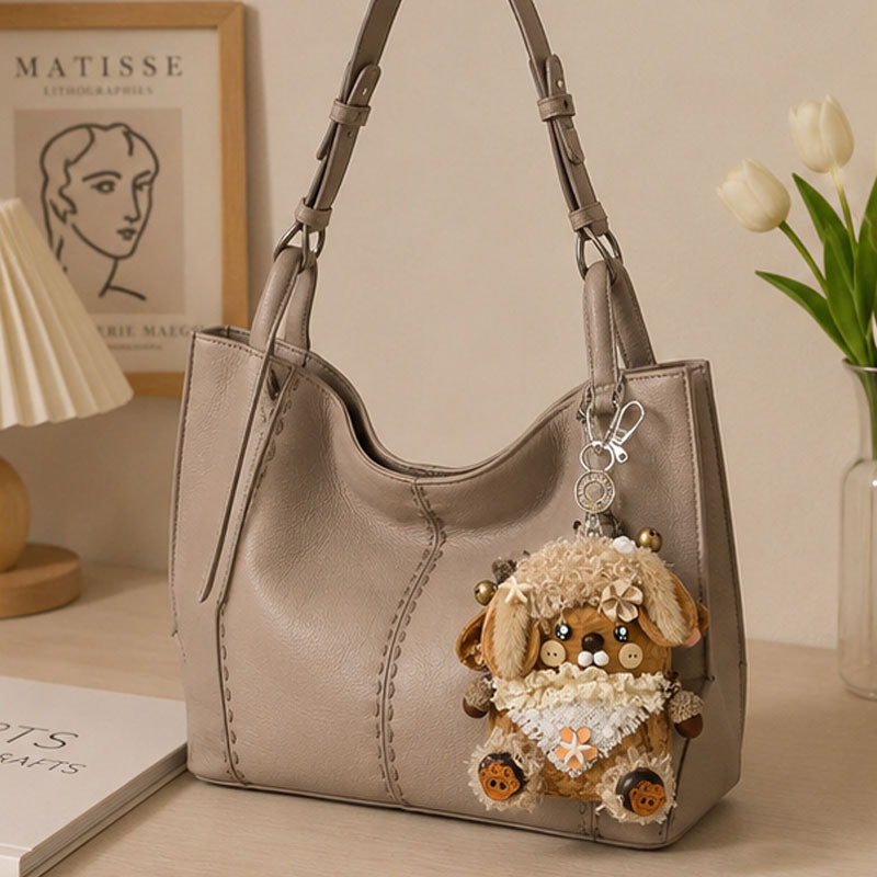Bear & Sheep Double-sided Soybean Pod Doll Bag Charm Handicrafts Natural Plant Bean Pod Artwork
