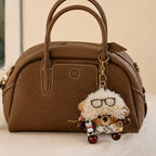 Handmade Natural Nerdy Bear Pod Bag Charm Pod Curly Bear Doll Pendant