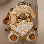 Bear & Sheep Double-sided Soybean Pod Doll Bag Charm Handicrafts Natural Plant Bean Pod Artwork