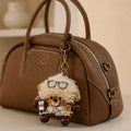 Handmade Natural Nerdy Bear Pod Bag Charm Pod Curly Bear Doll Pendant