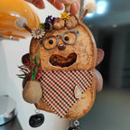 DIY Double-sided Bear & Bee Soybean Pod Doll Natural Plant Material Handbag Pendant