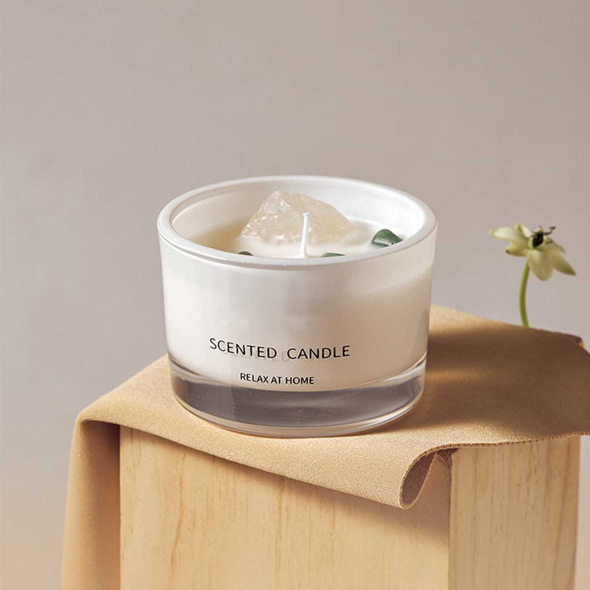 Handmade Sleep Aid Crystal Scented Candle Soy Wax Candle