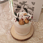 Fruity Allure Scented Candle with Dried Flowers Large 270g Handmade Cylinder Soy Wax Candle