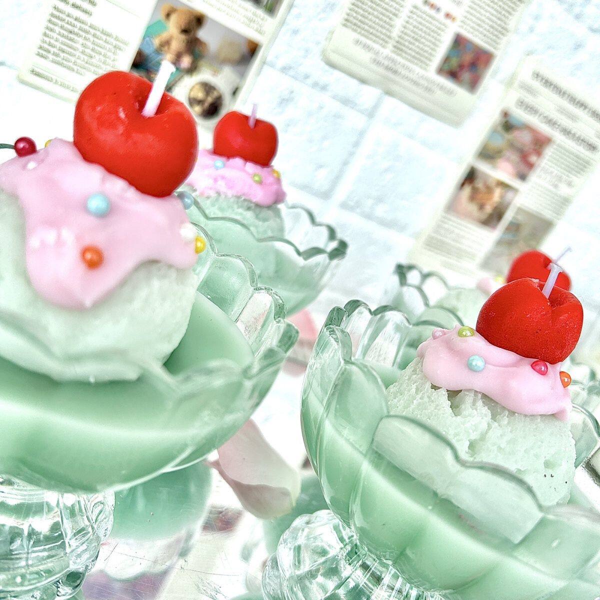 Matcha Ice Cream Cake Scented Candles Gift Adorable Sweet-Inspired Aromatherapy Candles Present