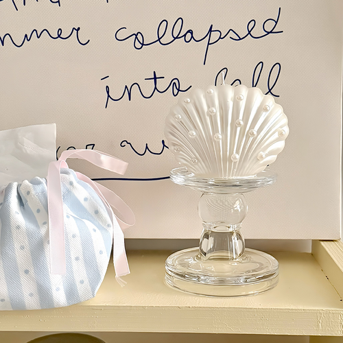 Pearl Seashell Scented Candle Handmade Birthday Candle Gift