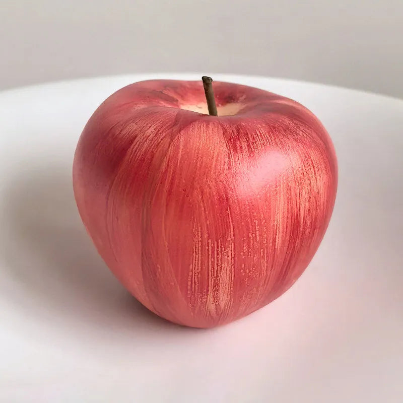 Realistic Red Apple Scented Candle Handcrafted Fruit Decor Candle & Gift Idea