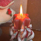 Hand Carved Scented Candle Unique Sculptural Candle Gift for Christmas