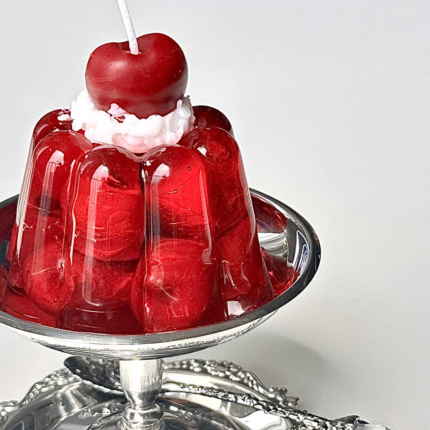 Cherry Blossom Pudding Jelly Wax Candle Handmade Unique Shape Candle