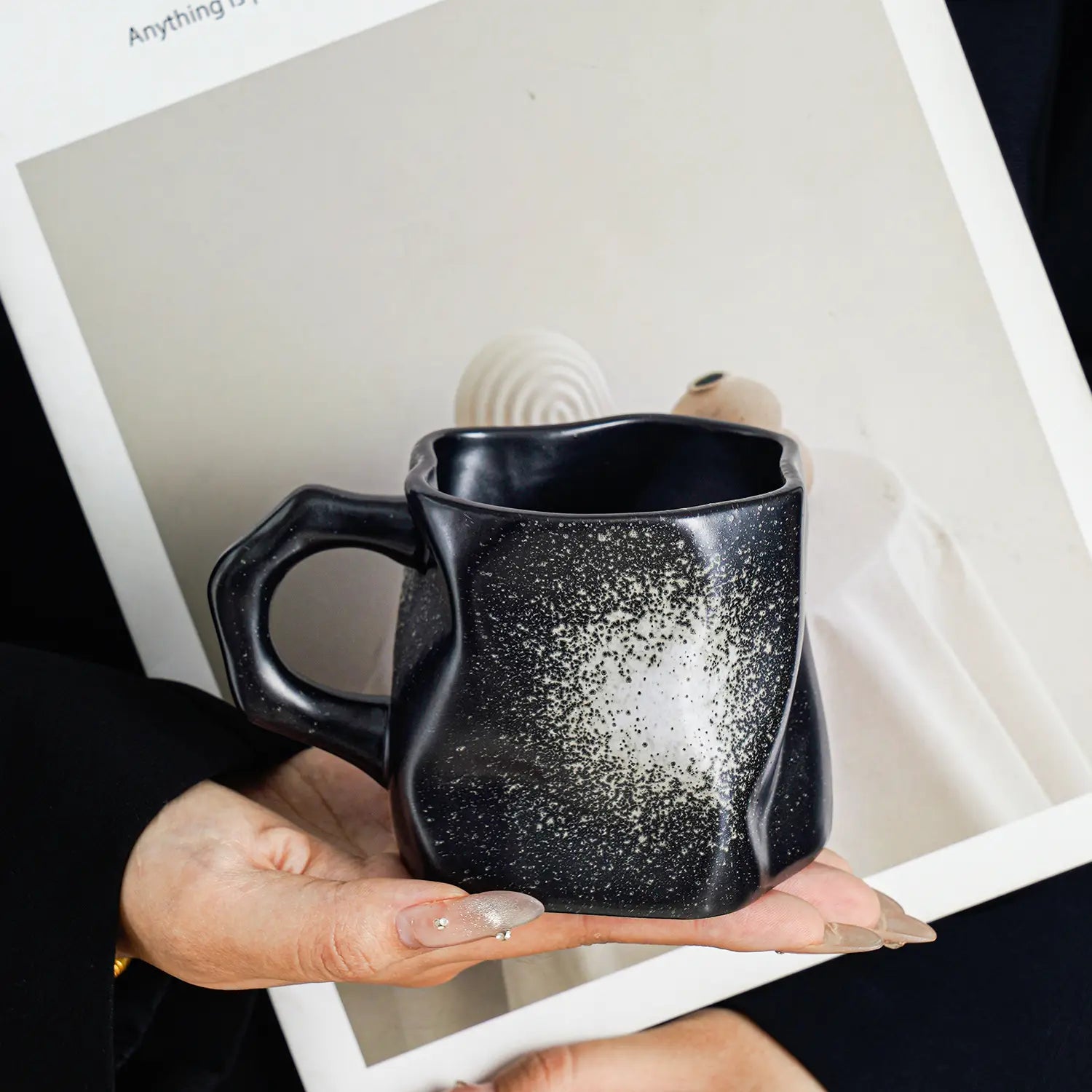 Irregularly Shaped Ceramic Mug Handcrafted Coffee & Tea Cup Creative Water Mug