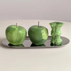 Simulation Green Apple Shaped Aromatherapy Candle Handmade Soy & Beeswax Candle Fruit Home Decor
