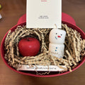 Christmas Snowman & Apple Scented Candle Gift Set Handmade Soy Wax Candles