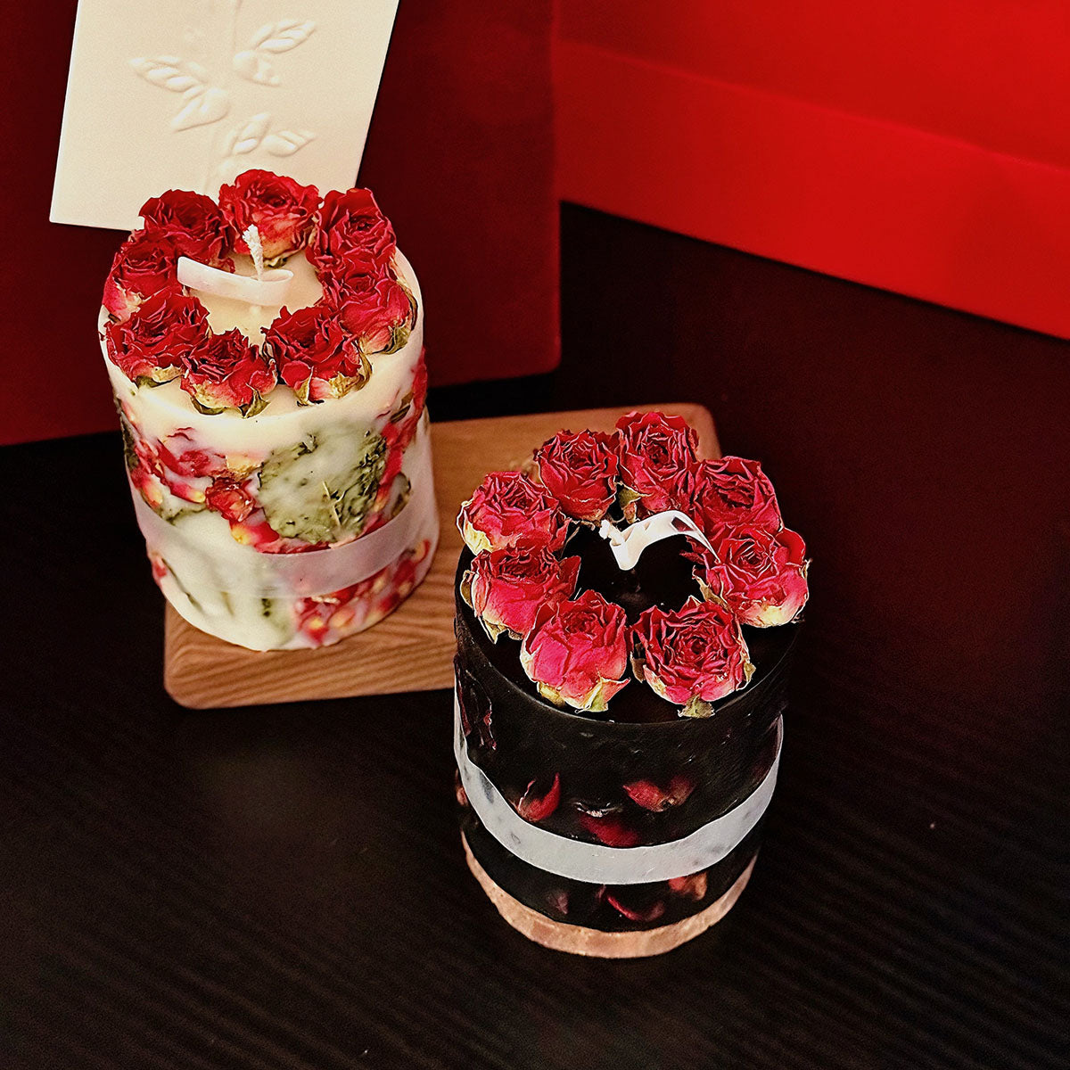 Freud Romantic Rose Scented Candle Wedding Birthday Gift Set Soy Wax Candle with Rose