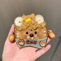 Handmade Natural Pod Kitty Doll Pendant Fuzzy Kitty Pod Doll Bag Charm with Nut & Star Decor