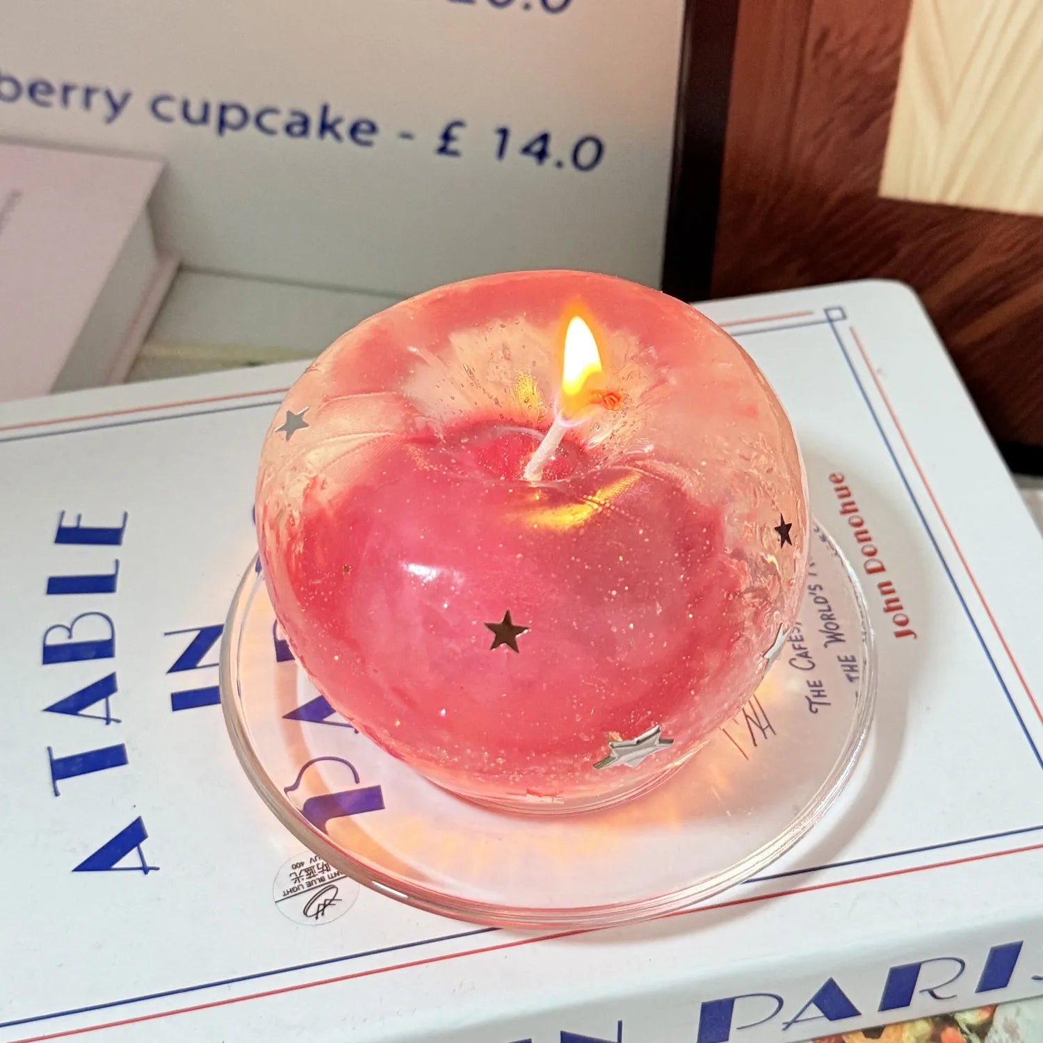Scarlet Star Wish Apple Jelly Wax Candle Gift Box with Tray & Card