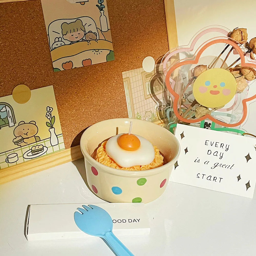Cute Fried Egg Scented Candle Quirky Birthday Gift Ideas Soy Wax Candle