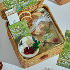 Handmade Blue Wind Chime Dried Flower Scented Candle Gift Set