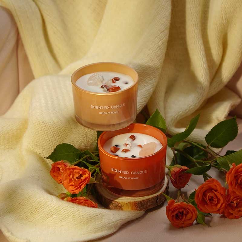 Handmade Sleep Aid Crystal Scented Candle Soy Wax Candle