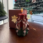 Hand Carved Scented Candle Unique Sculptural Candle Gift for Christmas