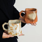 Irregularly Shaped Ceramic Mug Handcrafted Coffee & Tea Cup Creative Water Mug