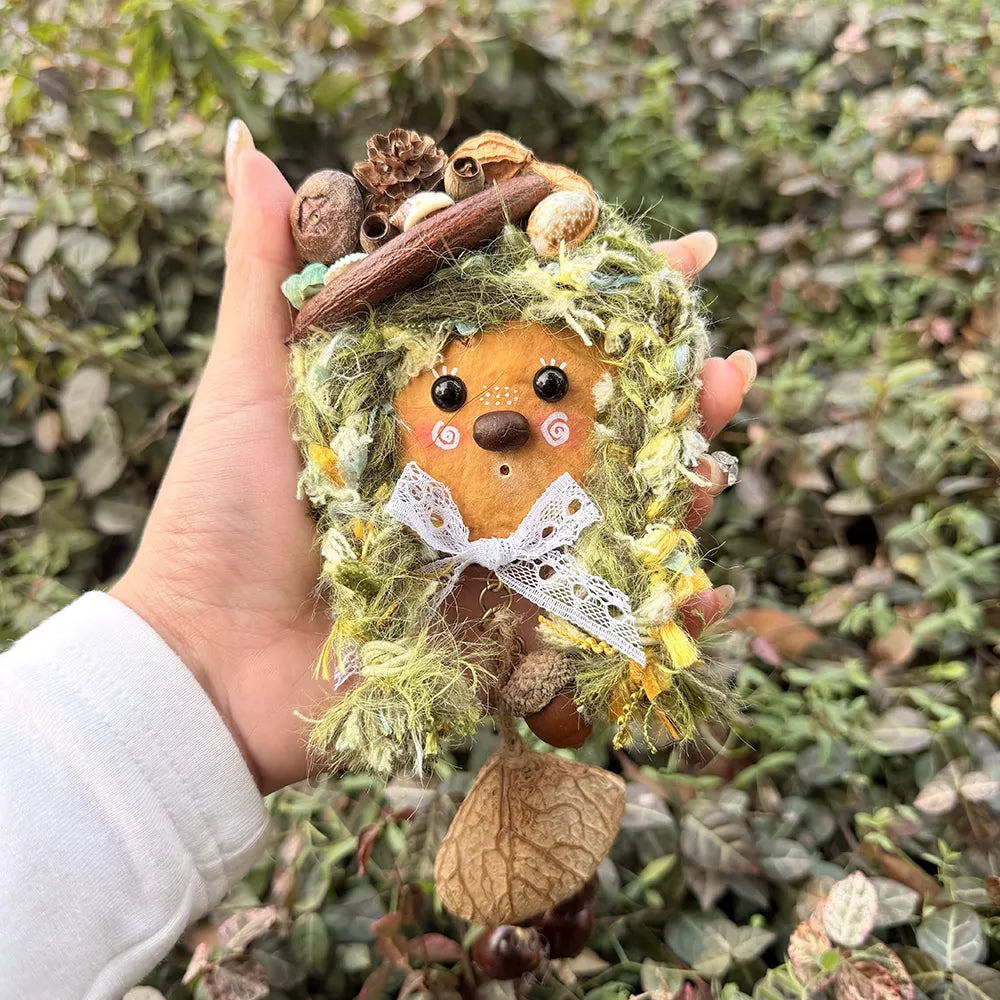 Handmade Natural Pod Witch Doll Bag Charm Unique Nature-Inspired Gift