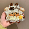 Woodland-Inspired Fuzzy Pod Doll Charm with Natural Pinecone Handmade Cute Pod baby Bag Decorative