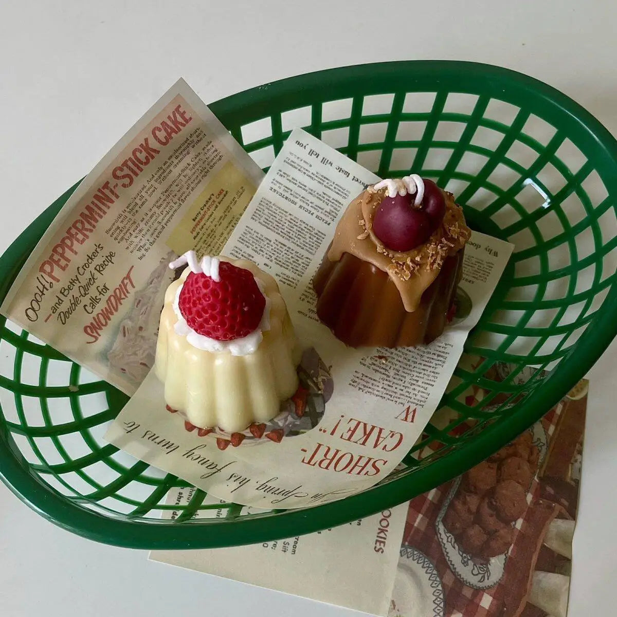 Adorable Mini Fake Cake Scented Candles Gift Set Cute Small Aromatherapy Candles Birthday Present in Box