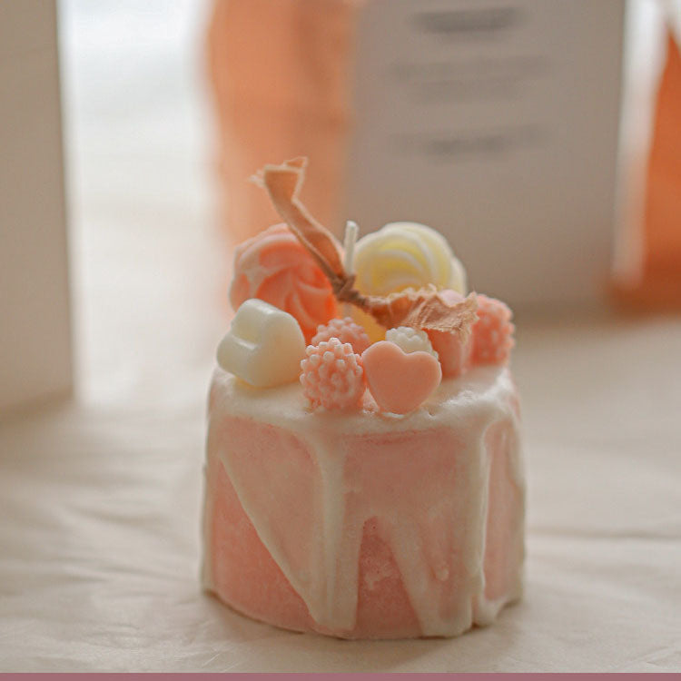 Girls' Party Mini Handmade Cake Scented Soy Wax Candle Cute Dessert Decor Birthday Candles