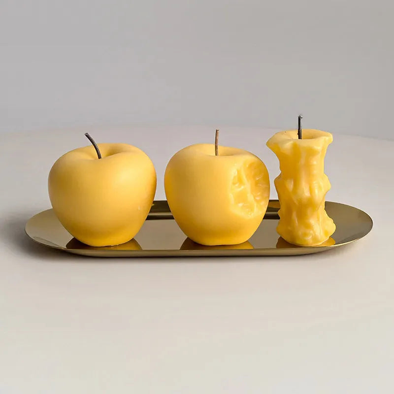Simulated Yellow Apple Shaped Aromatherapy Candle Soy & Beeswax Scented Candles
