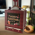 Hand Carved Christmas Candle Artisan Sculptural Holiday Candle Gift