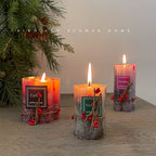 Christmas Decor Scented Soy Wax Candle  Festival Candles in Purple Red Green