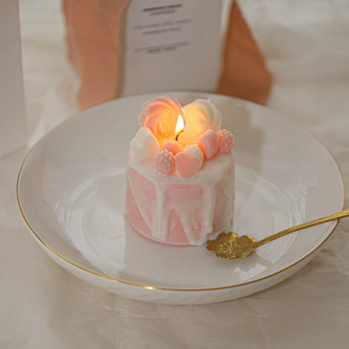 Girls' Party Mini Handmade Cake Scented Soy Wax Candle Cute Dessert Decor Birthday Candles