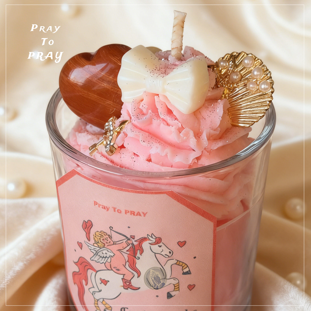 Cupid's Knock Perfume Candle Love Attraction Candle with Charms