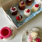 Adorable Mini Fake Cake Scented Candles Gift Set Cute Small Aromatherapy Candles Birthday Present in Box