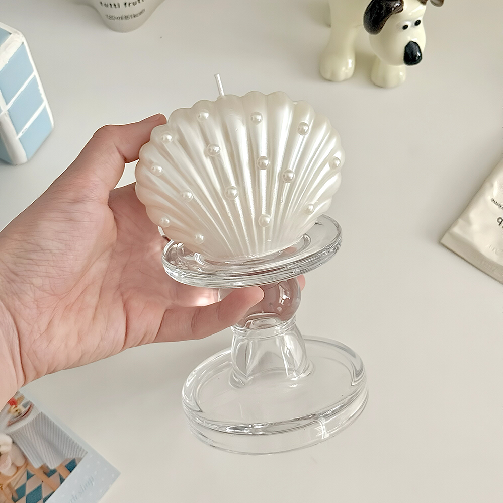 Pearl Seashell Scented Candle Handmade Birthday Candle Gift