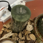 Handmade Scented Candle Set with Ceramic Holder Pine & Lavender Fragrance Candle