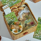 Handmade Blue Wind Chime Dried Flower Scented Candle Gift Set