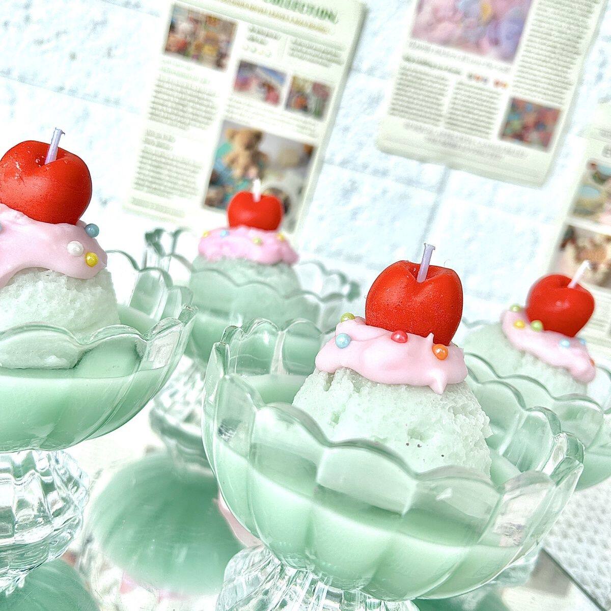 Matcha Ice Cream Cake Scented Candles Gift Adorable Sweet-Inspired Aromatherapy Candles Present