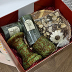 Handmade Scented Candle Set with Ceramic Holder Pine & Lavender Fragrance Candle