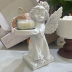 Angel Wing Candle Holder French-Style Distressed Candle Holder Vintage Tabletop Ornament