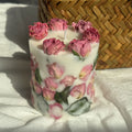 Freud Pink Rose Scented Candle Pressed Flower Soy Wax Candle