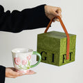 Hand-Painted Tulip Ceramic Mug Creative Floral Coffee Cup High-Quality Tea & Water Cup