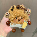 Natural Plants Pod Doll Bag Charm Handmade Cute Golden curly-haired doll Fuzzy Pod baby Bag Decorative