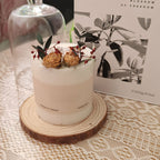 Fruity Allure Scented Candle with Dried Flowers Large 270g Handmade Cylinder Soy Wax Candle