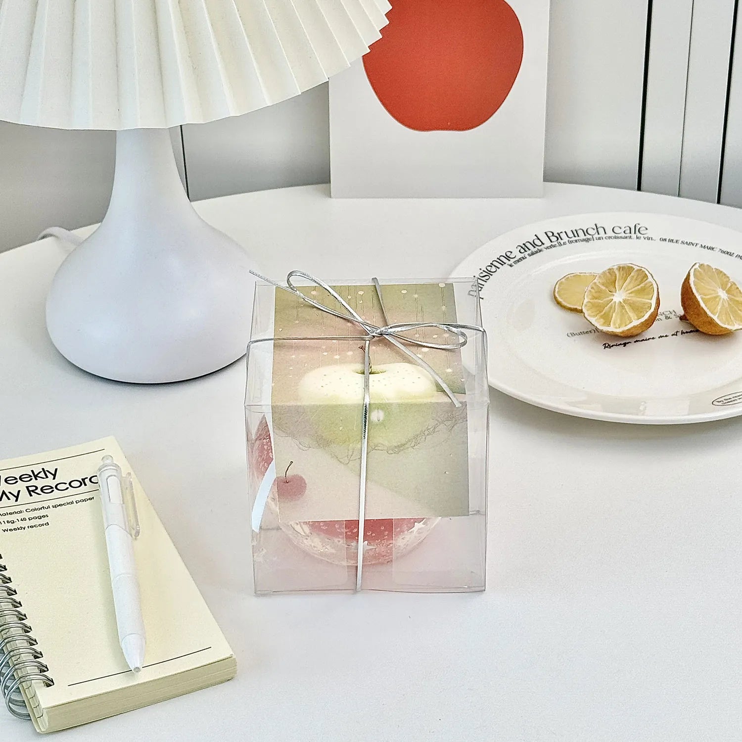 Scarlet Star Wish Apple Jelly Wax Candle Gift Box with Tray & Card