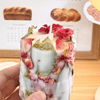 Handmade Stealing Heart Rose Petal Scented Candle Gift Set Soy Wax Candle with Real Flowers