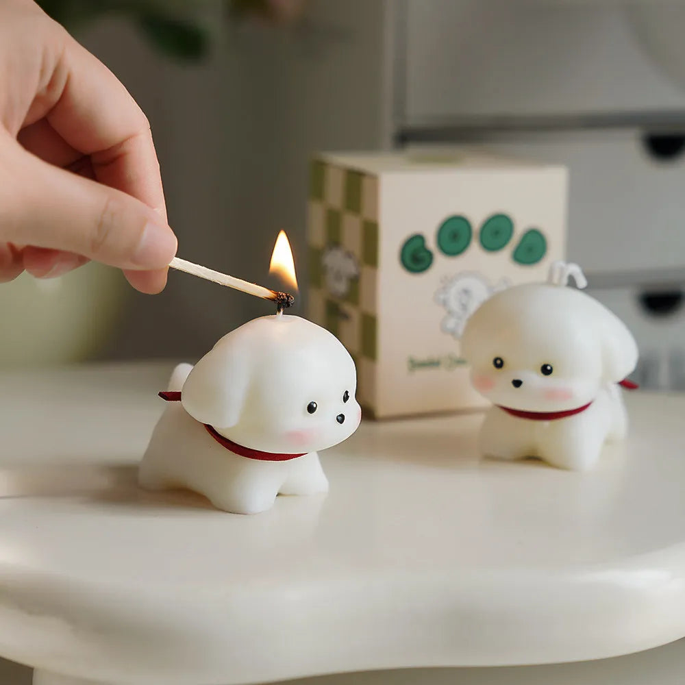 Handmade Puppy Shaped Cute Scented Candle Pet Lover Decor Candle