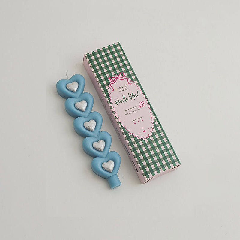 Heart Shape Long Gan Soy Wax Scented Candles Handmade Artistic  Aroma Candle