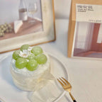 Realistic Green Grape Cream Cake Scented Candle Lifelike Pastry Design Aromatherapy Candle Sweet Decor Gift