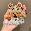 Handmade Natural Pod Rabbit Doll Pendant Fuzzy Bunny-Style Pod Bag Charm